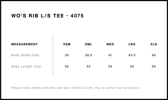 Wo's Organic Rib L/S Tee