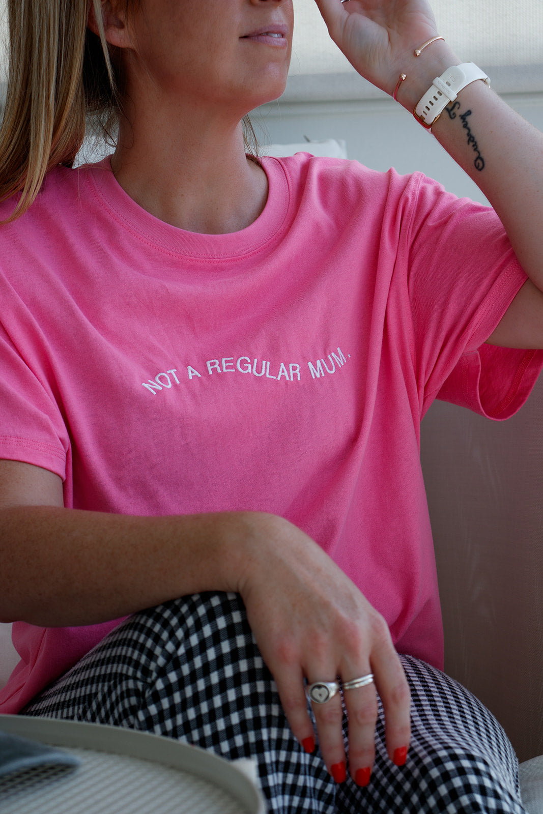NOT A REGULAR MUM Oversized Hemp Slouch Tee