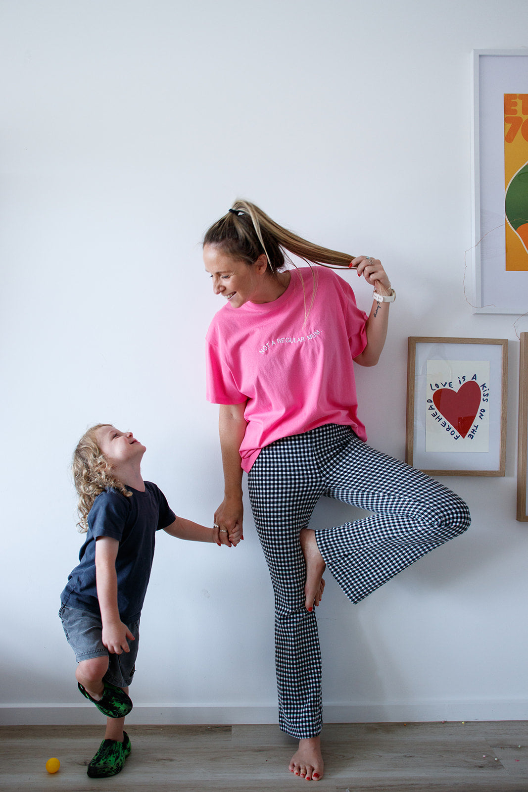 NOT A REGULAR MUM Oversized Hemp Slouch Tee