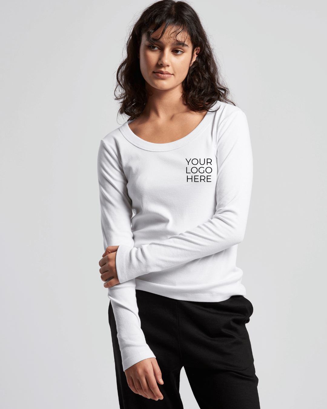 Wo's Organic Rib L/S Tee