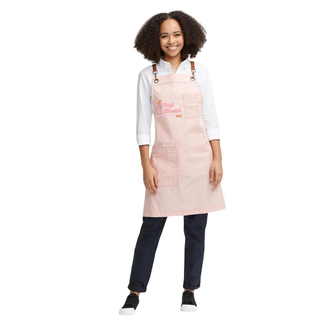 TOM BIB APRON WITH EMBROIDERY