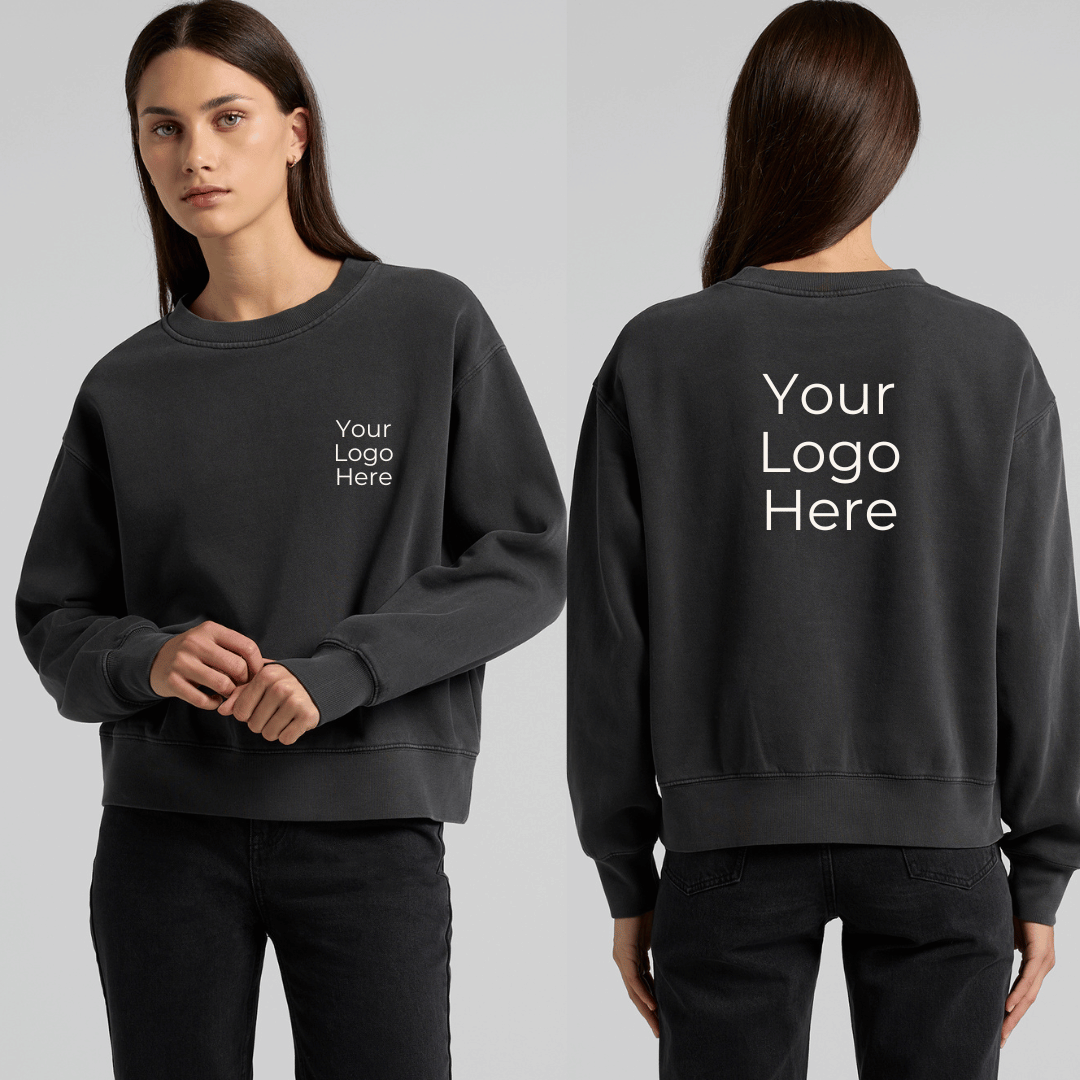 WOMENS FADED RELAXED CREW
