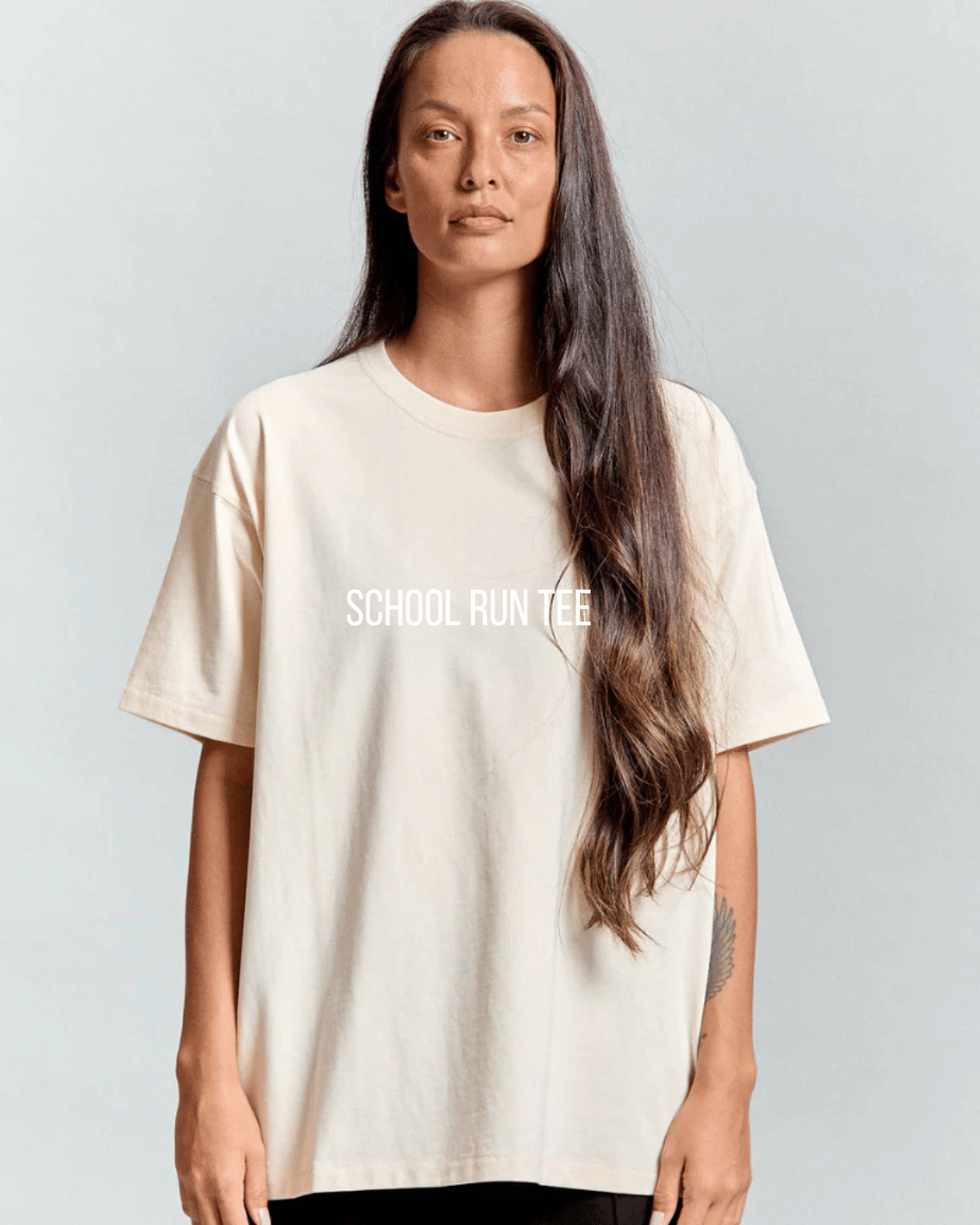 SCHOOL RUN TEE Oversized Organic Cotton Slouch Tee