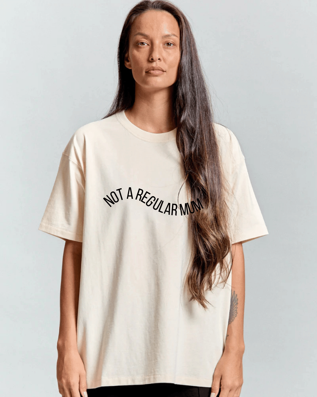 NOT A REGULAR MUM Oversized Organic Cotton Slouch Tee