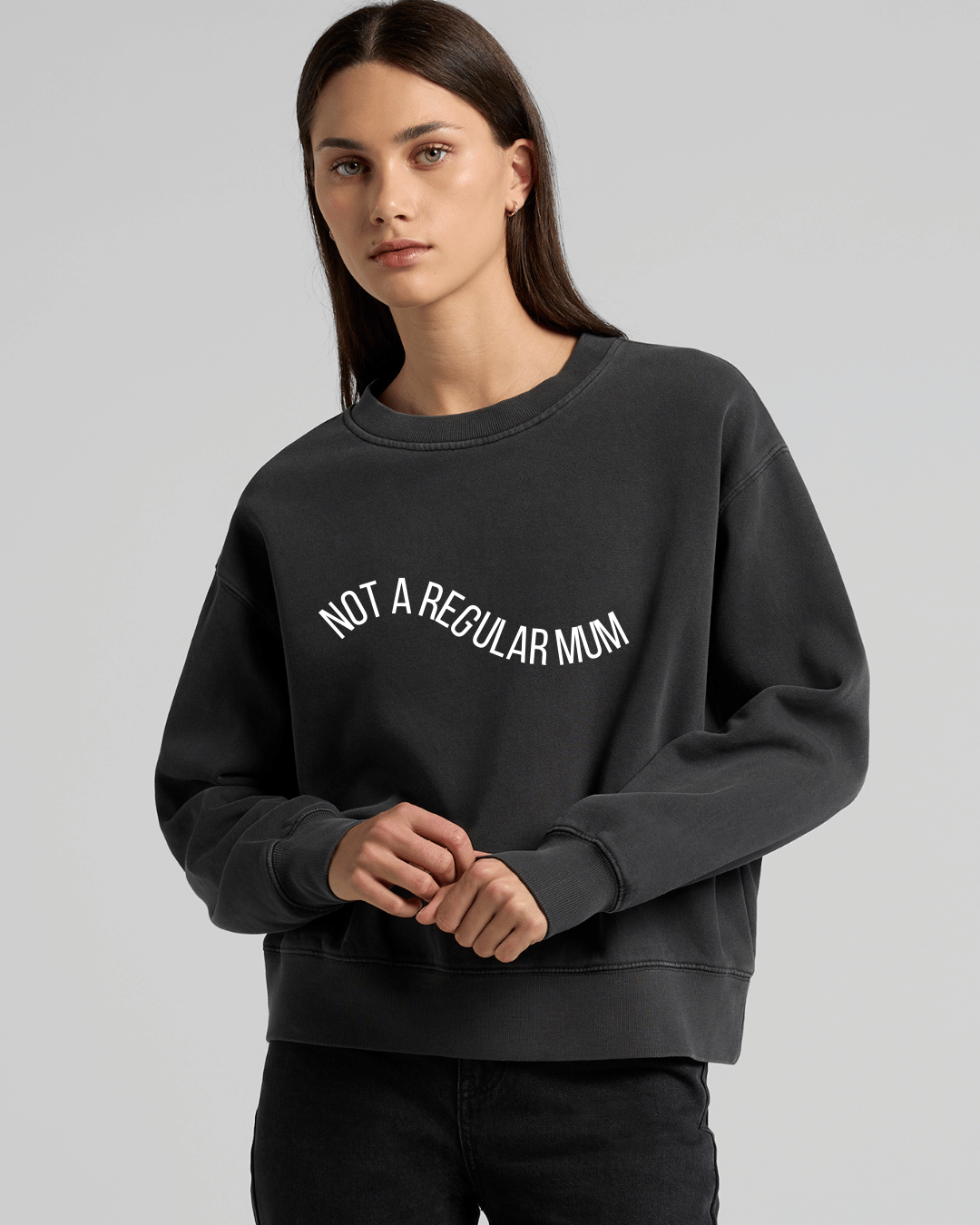 NOT A REGULAR MUM CLUB Faded Crew