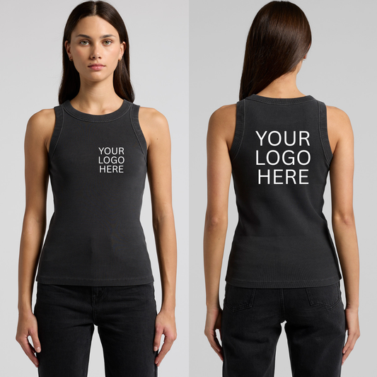 WOMENS FADED RIB TANK