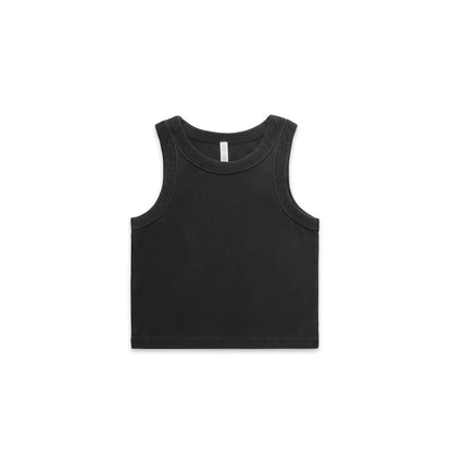 WOMENS FADED CROP RIB TANK