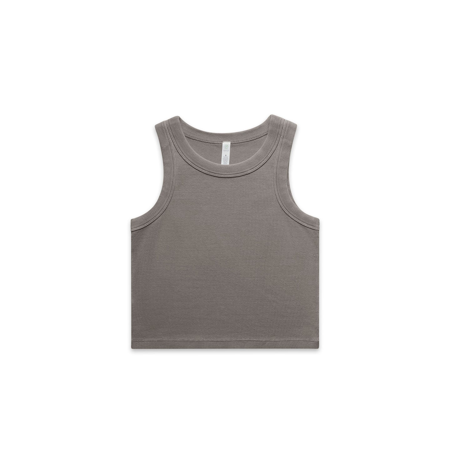 WOMENS FADED CROP RIB TANK