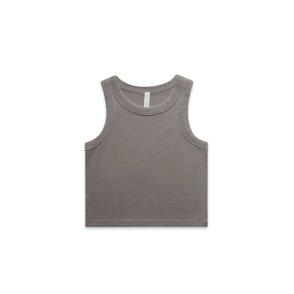WOMENS FADED CROP RIB TANK