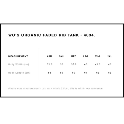 WOMENS FADED RIB TANK