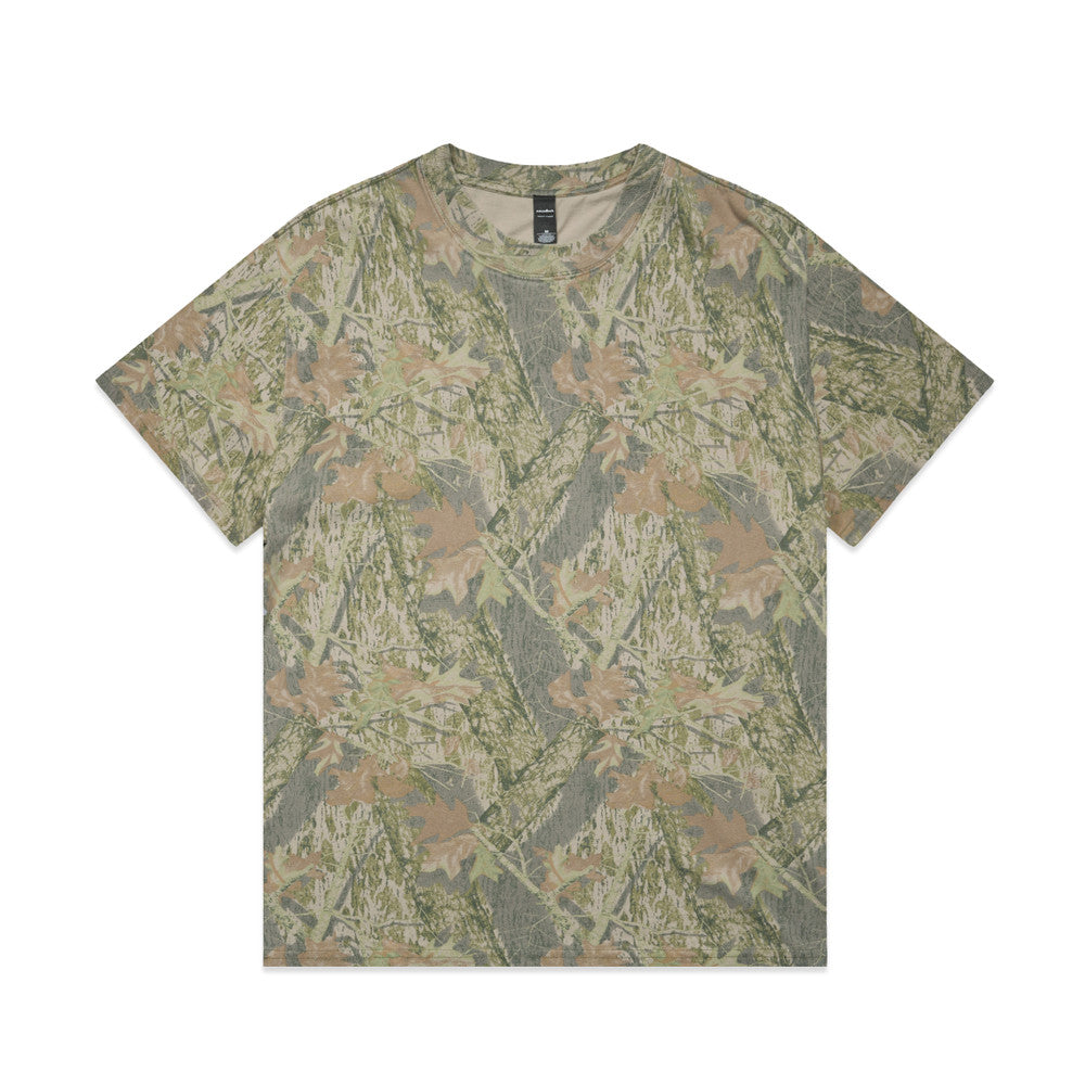 Heavy Faded Camo Tee Relaxed 5082C Tree Camo