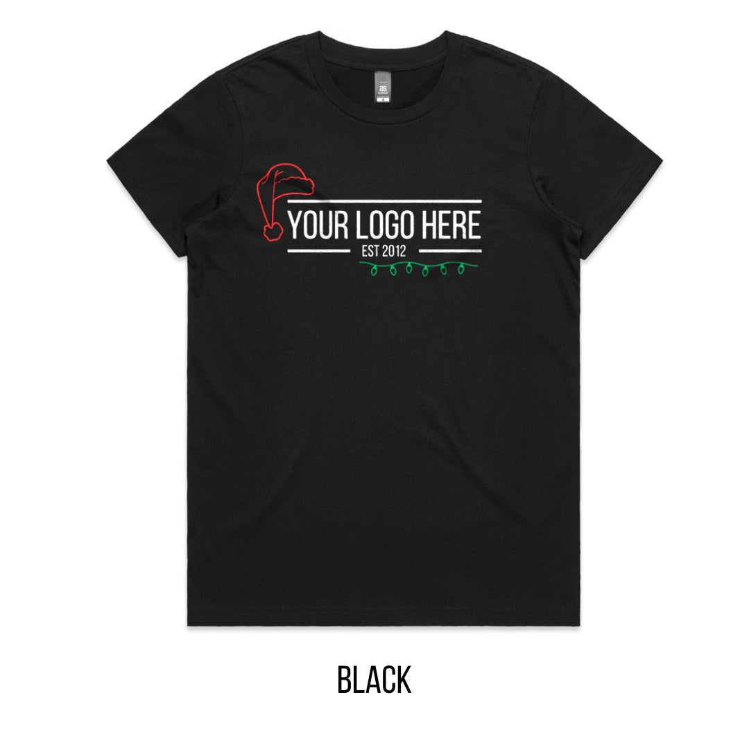 Chrissy Designed For You Tee mock-up on Black