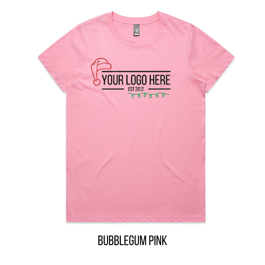Chrissy Designed For You Tee mock-up on Bubblegum Pink