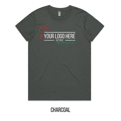 Chrissy Designed For You Tee mock-up on Charcoal