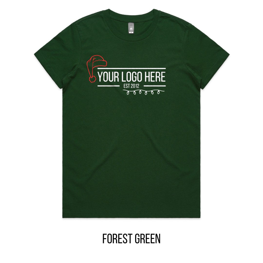 Chrissy Designed For You Tee mock-up on Forest Green