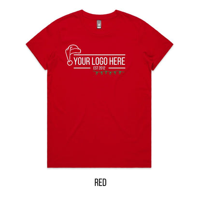 Chrissy Designed For You Tee mock-up on Red