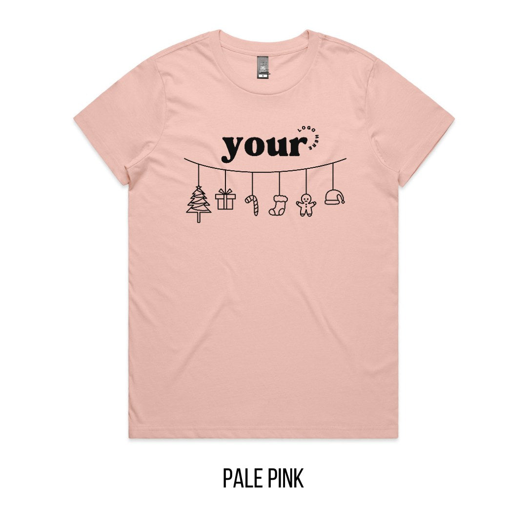 Chrissy Spirit Tee mock-up on Pale Pink