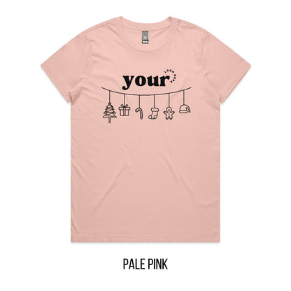 Chrissy Spirit Tee mock-up on Pale Pink