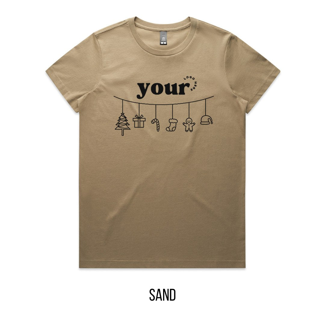 Chrissy Spirit Tee mock-up on Sand