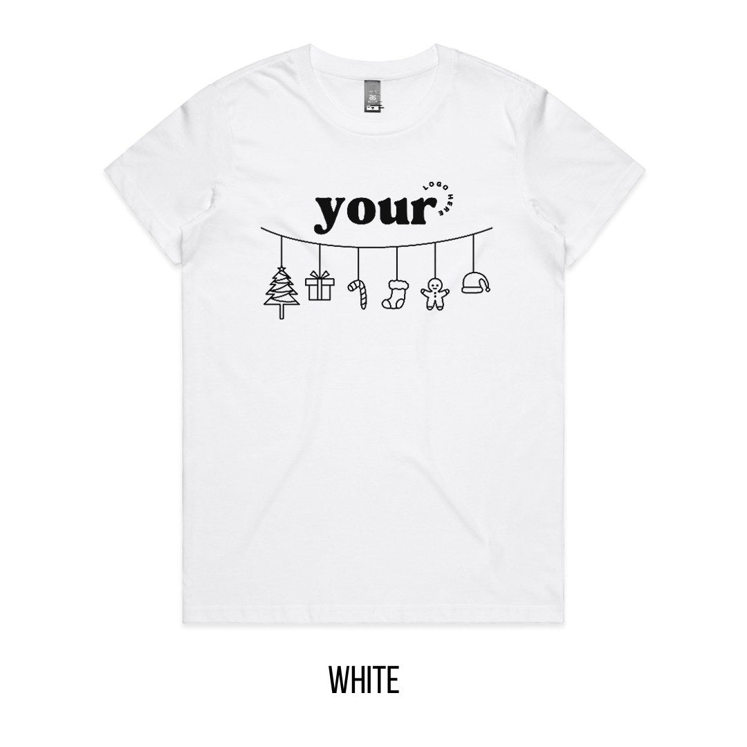 Chrissy Spirit Tee mock-up on White
