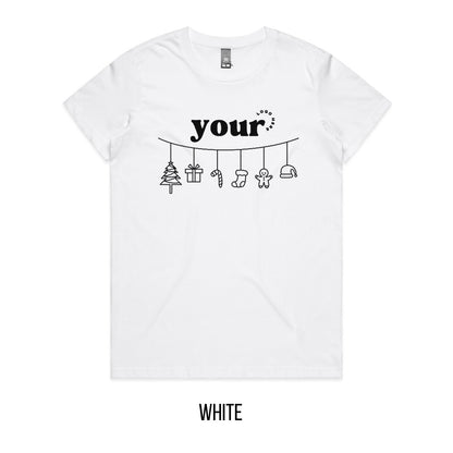 Chrissy Spirit Tee mock-up on White