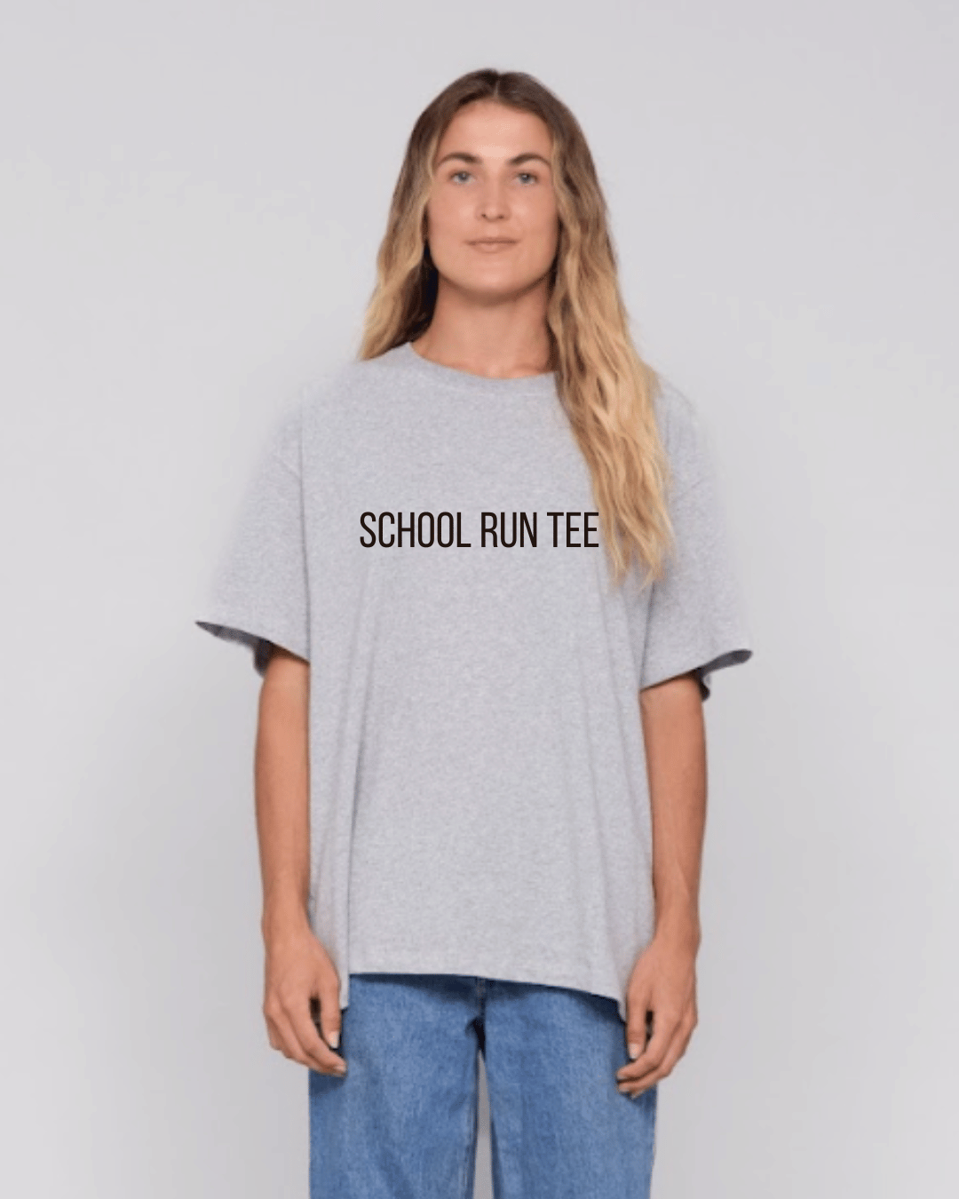 SCHOOL RUN TEE Oversized Hemp Slouch Tee