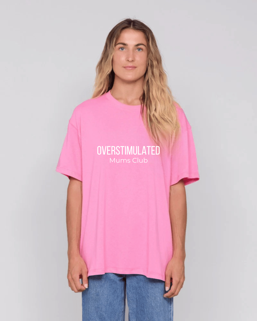 OVERSTIMULATED Mum Club Oversized Hemp Slouch Tee