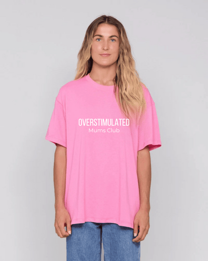 OVERSTIMULATED Mum Club Oversized Hemp Slouch Tee